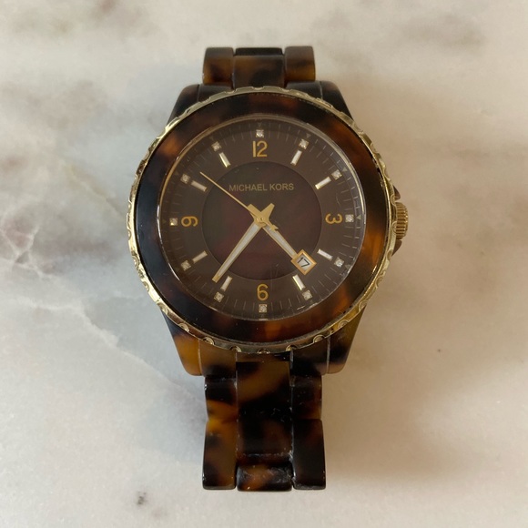 Michael Kors Tortoise Shell Watch 